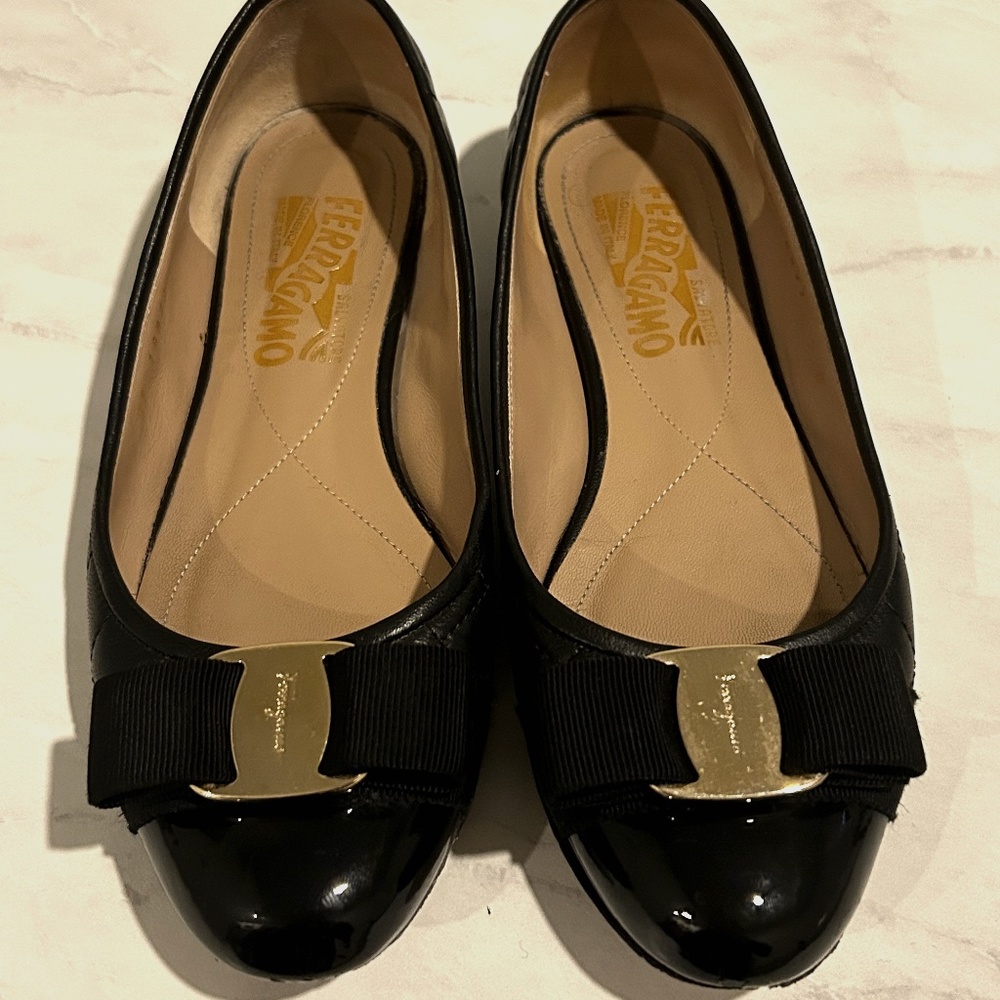 Ferragamo Varina Quilted Flats